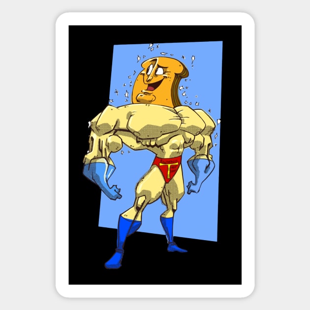 Powdered Toast Man Sticker by TEEVEETEES